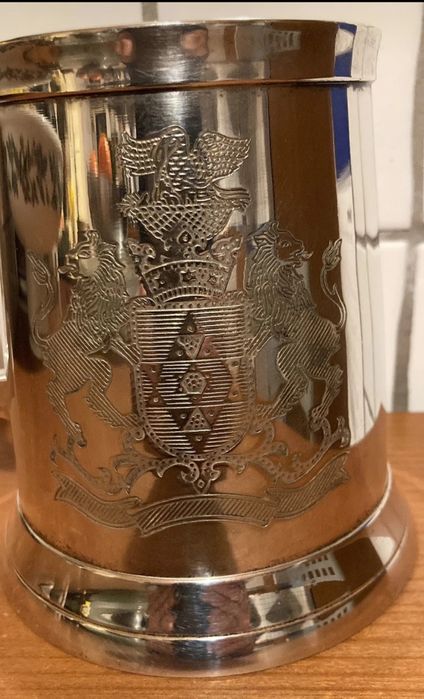 Taça de vinho em PRATA SHEFFIELD do séc.18 com brasão do Rei Jorge lll