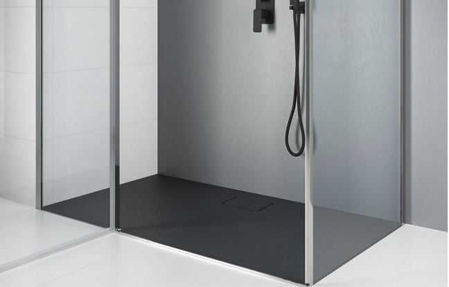 EXCELLENT brodzik kompozytowy LAVANO SLIM 140x100 prostokątny czarny