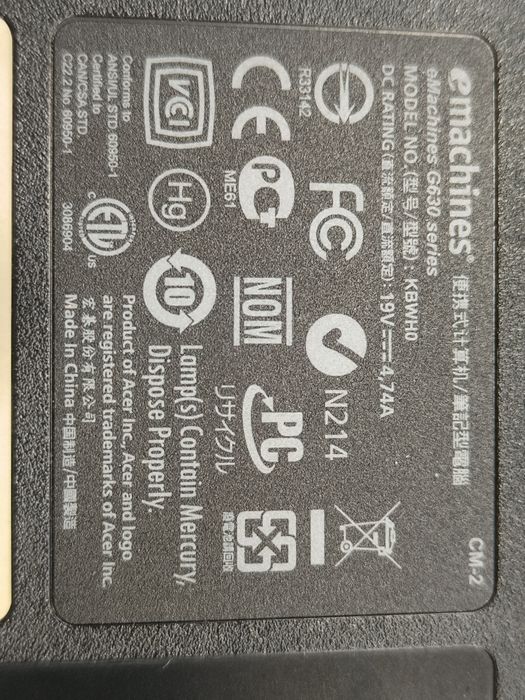 Ноутбук 17.3" eMachines G630