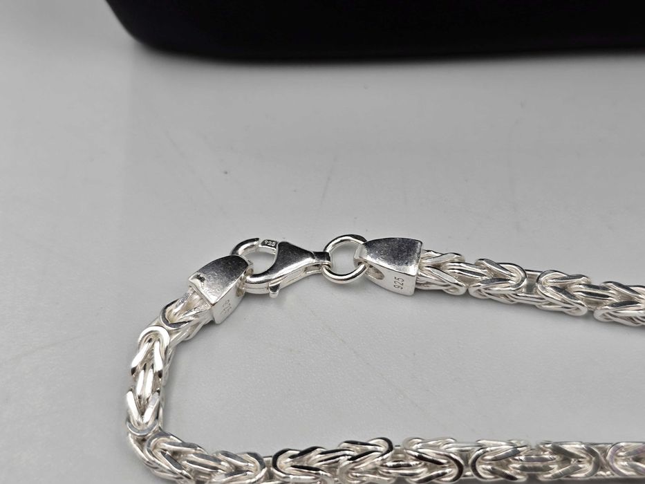 NOWY Srebrny łańcuszek 925 KRÓL Królewski Kostka |Plus Lombard KŁODZKO