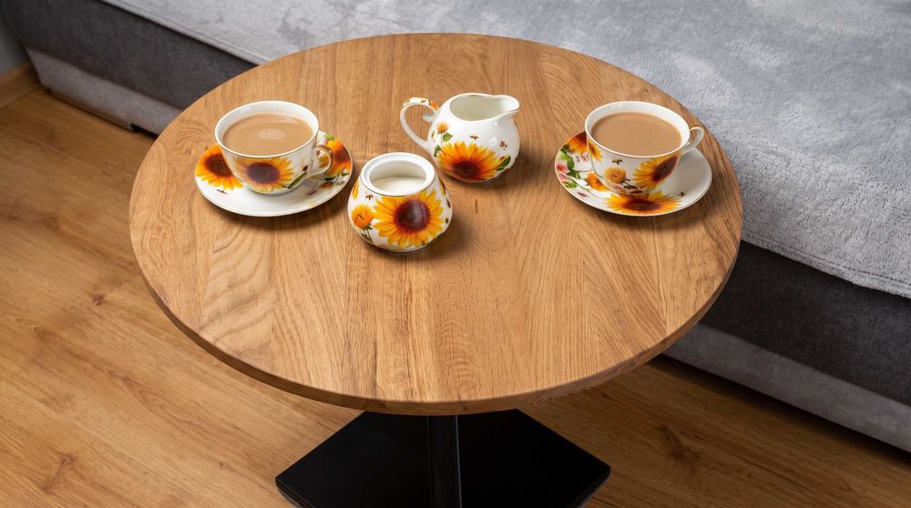 Stolik kawowy | Dąb + stal | Loft