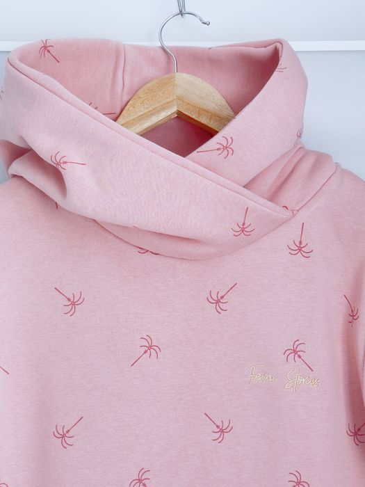 Femi stories bluza różowa gruba kaptur kangurka oversize s 36 L 40