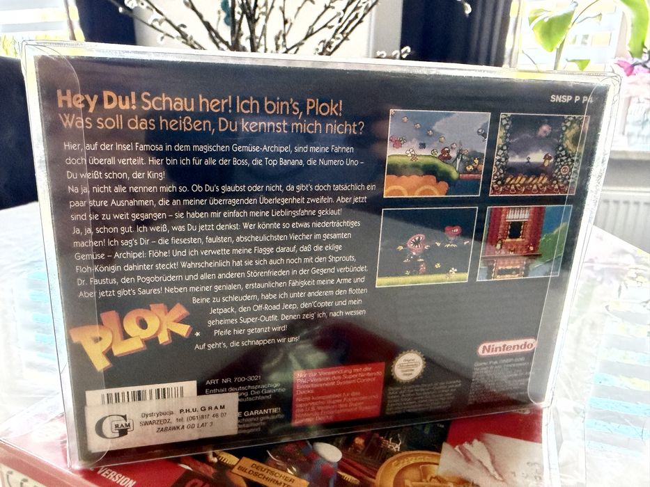 Gra Plok SNES Super Nintendo retro suoer stan  jak nowa
