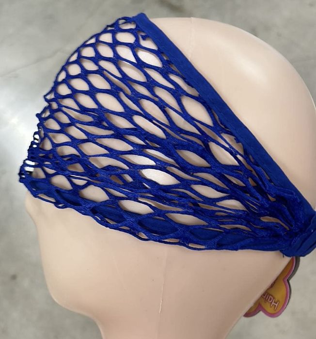 Opaska na glowe siatka chabrowa