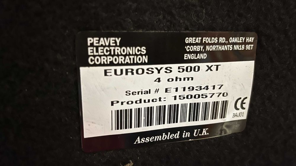 Peavey Eurosys 500 XT – 2 sztuki w cenie 1 kolumny pasywne