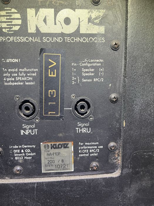 звук 3-4 кВт. Klotz. концертный звук, для клуба и вечеринок