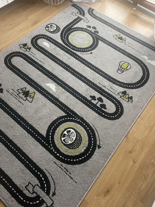 Dywan szary w drogi 160x230 Komfort