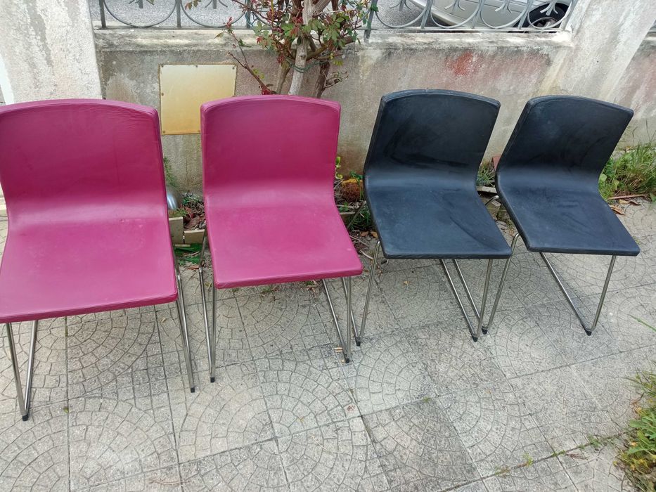 4 Cadeiras em pele ikea modelo Bernhard