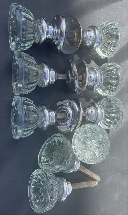 Puxadores de porcelana pintados de vidro e outros