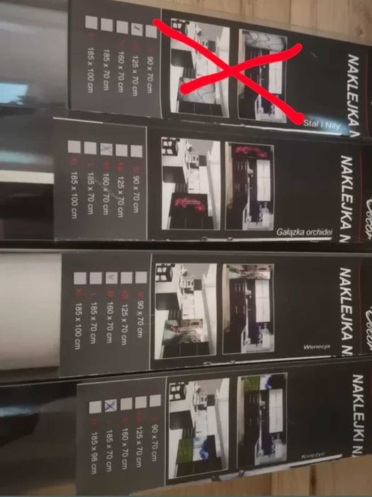 Decor Naklejka na lodówkę PCV 185x70 160x70 125x70 kwiaty folia lamin