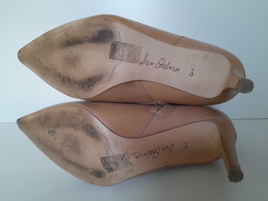 Markowe botki na obcasie Sam Edelman r.6,5=36,5 skóra naturalna jakość