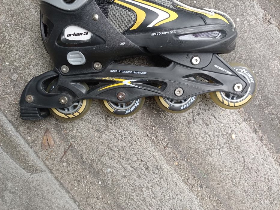 Conjunto de patins e proteções