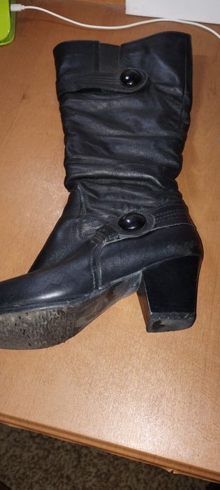 Зимові шкіряні чоботи