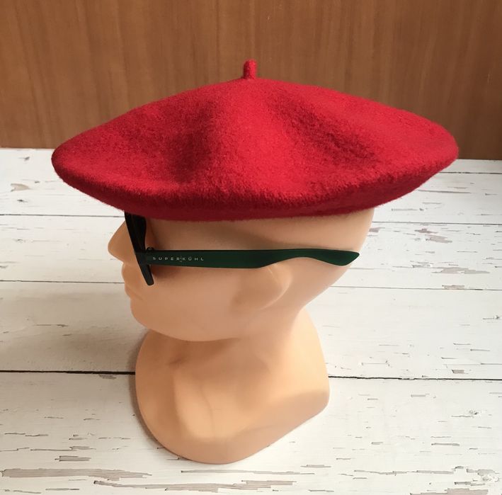 Damski Beret Vintage 80’ Wool Wełna Czechoslovakia Rare Unikat Nowy !