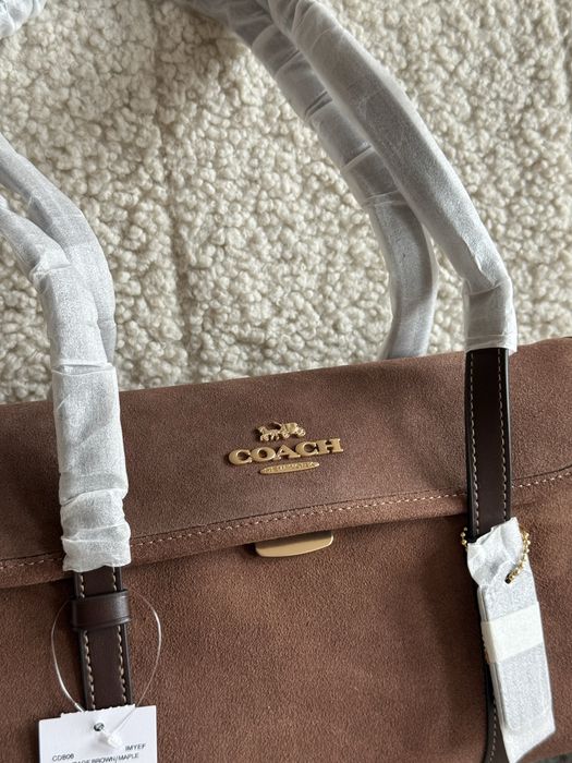 Сумка Coach Bridget Flap натуральна замш