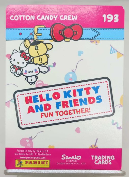 Carta 193 Panini "Hello Kitty and Friends"