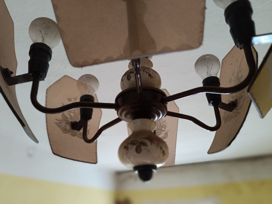 Żyrandol, lampa wisząca prl