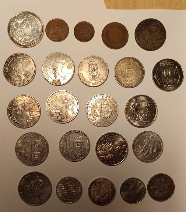 Moedas Antigas de Pataco a Centavos e Comemorativas 200 Escudos!