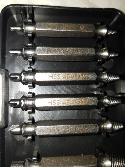 Набір 6шт екстрактор інструмент викручування зломаних злизаних болтів