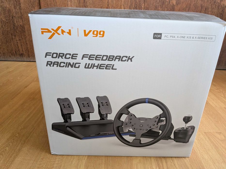 Pack Volante PXN V99 Com Manete H e Pedais - Como Novo (PC/Xbox/PS)