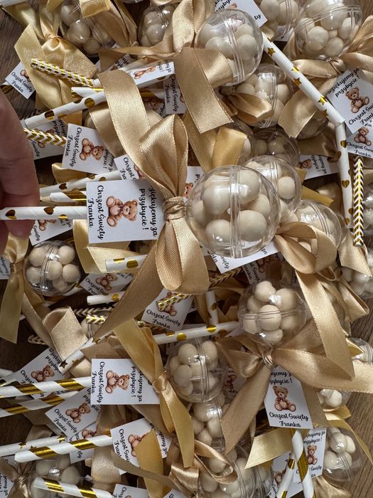 Piękne podziękowania dla gości! Lizak grzechotka!