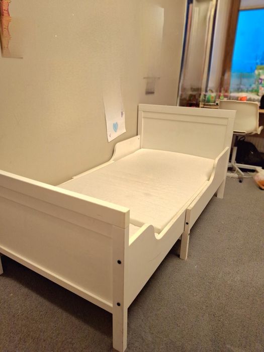 Rozsuwane łóżko SUNDVIK IKEA  białe