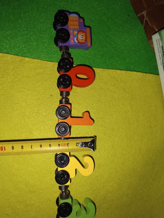 Магнітний дерев'яний потяг поїзд цифри лічилочка на магнітах Томас