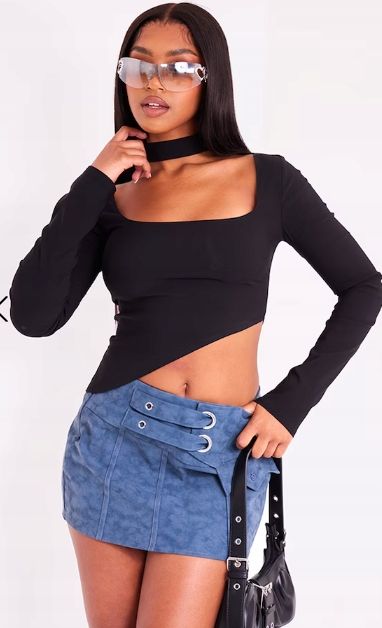 Prettylittlething bluzka z długim rękawem 36 m6r