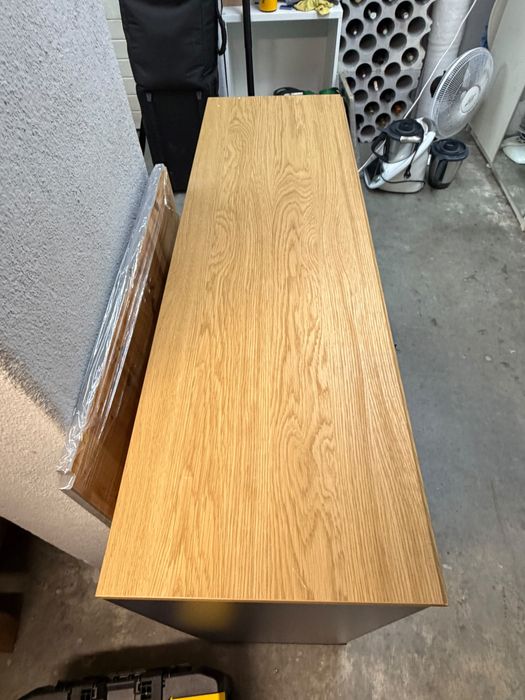 Ikea SKRUVBY aparador azul 120x38x90 cm