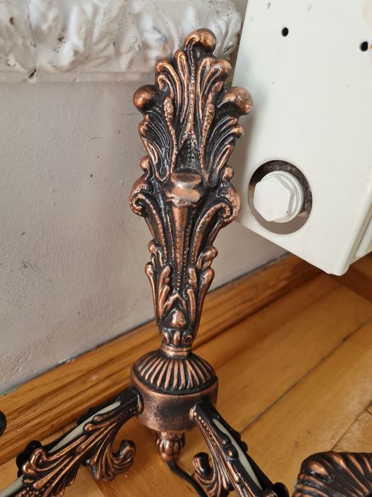 Stary PRL kinkiet stylowy miedź miedziany