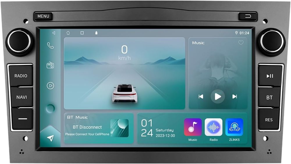 Rádio de Carro Android 13 com CarPlay para Meriva/Tigra/Astra/Vectra