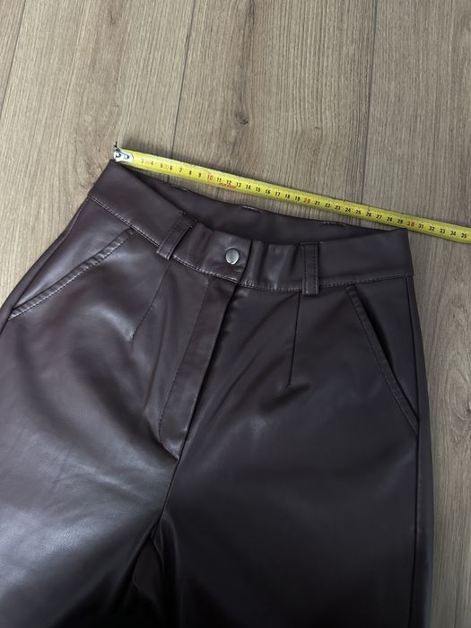 Шкіряні штани S шоколадні