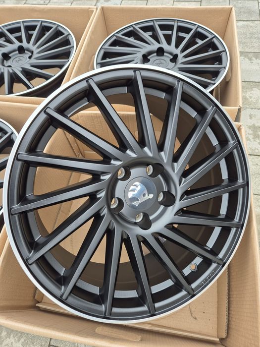Felgi 18" 5x112 Audi BMW VW Seat Skoda Mercedes Nowe Czarne TPMS | #KT17
