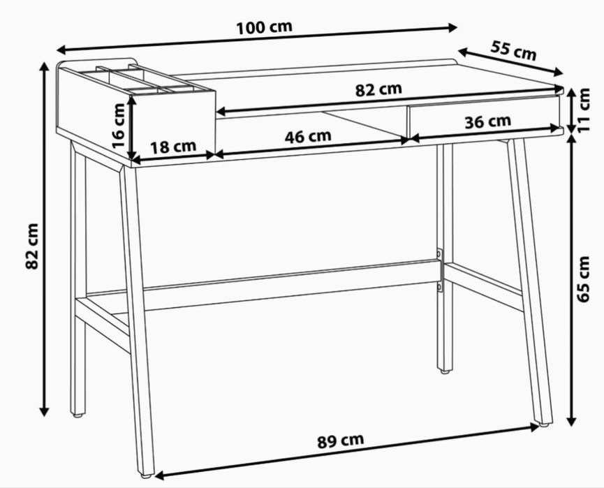 Biurko Beliani Paramaribo i krzeslo Ikea Valfred