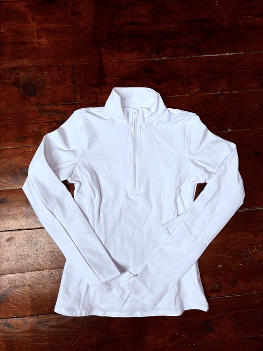 Alosoft Alo Yoga XS bialy long sleeve 1/2 rapid