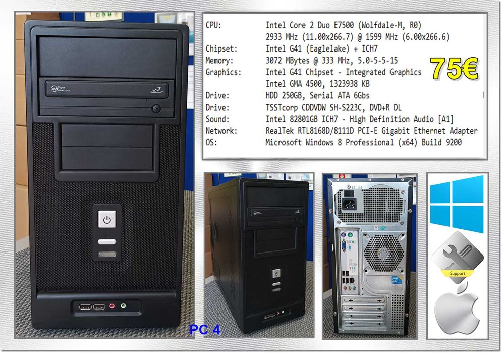 Computador Intel Core 2 Duo E7500