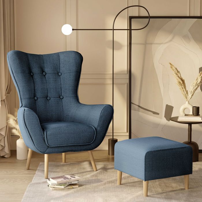 Fotel Uszak Neviro - Wygodny, Stylowy i Elegancki / możliwy podnóżek