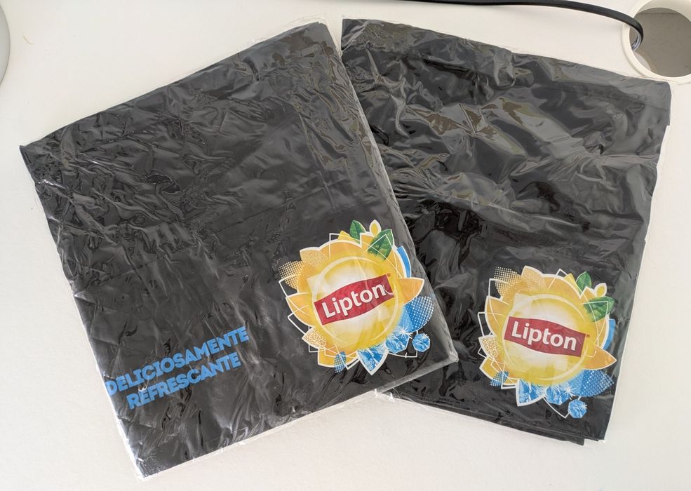 Carrinho de compras dobrável e 2x Aventais Lipton Merchandise