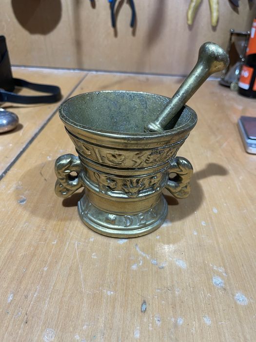 Ступка антикварная бронза