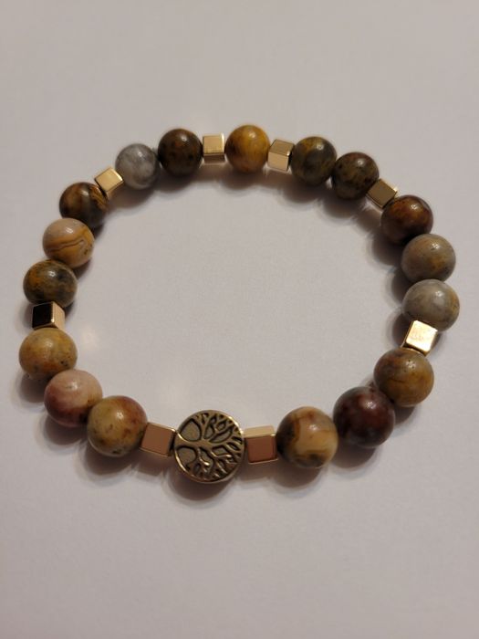 Bransoletka agat koronkowy