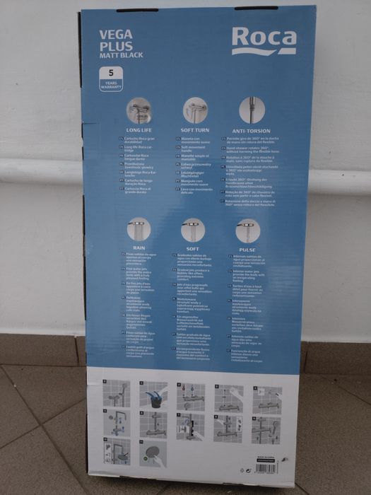 NOWA Bateria prysznicowa z deszczownicą ROCA