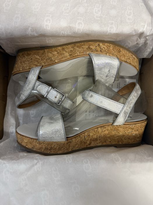 Sandały wysokie UGG srebrne