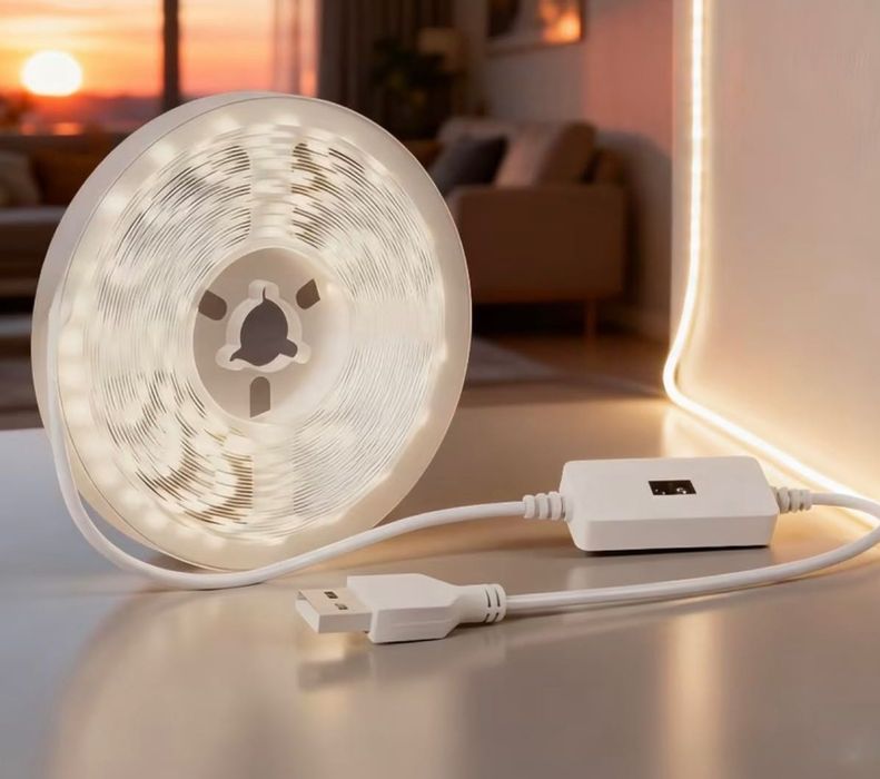 Світлодіодна LED-стрічка з датчиком руху/5 м/Біле світло