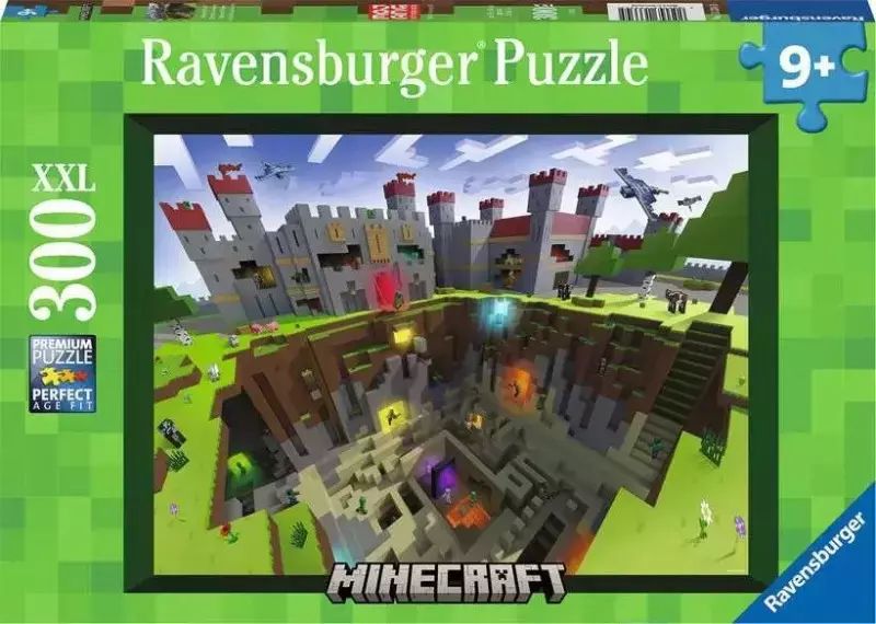 Puzzle 300 elementów XXL Minecraft. Ravensburger