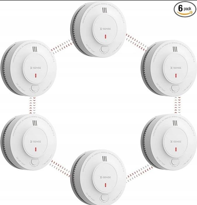 Bezprzewodowa czujka dymu X-Sense alarm przeciwpożarowy o zasięgu350mS
