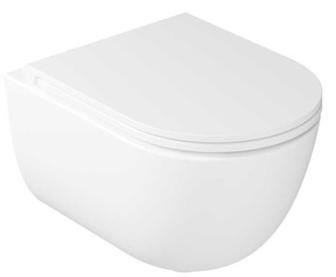 WC wisząca Galassia Dream52 cm beżowa i biały mat, umywalka T65 biała