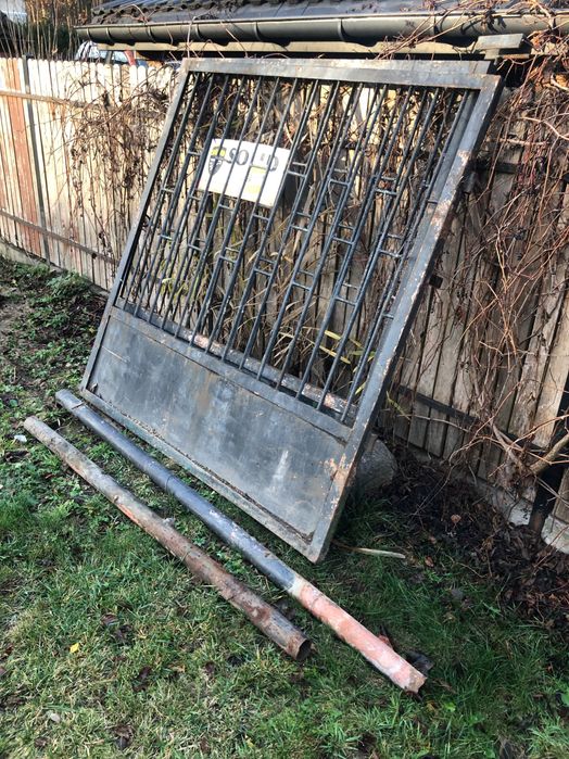 Brama tymczasowa metalowa budowlana z słupkami