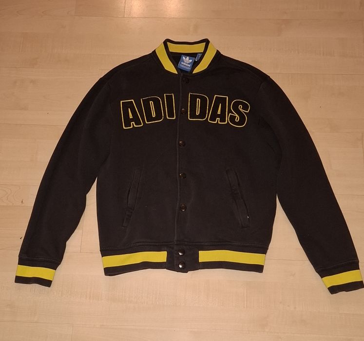 Retro bluza Adidas bejsbolówka rozpinana