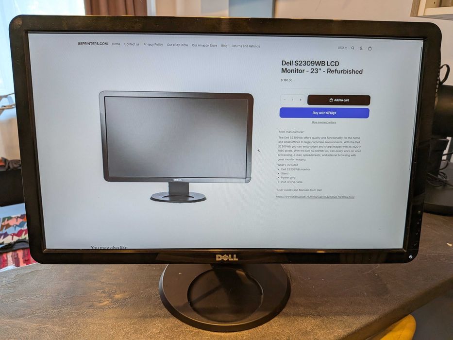 Monitor Dell 23" S2309WB, Full HD, stan bdb!