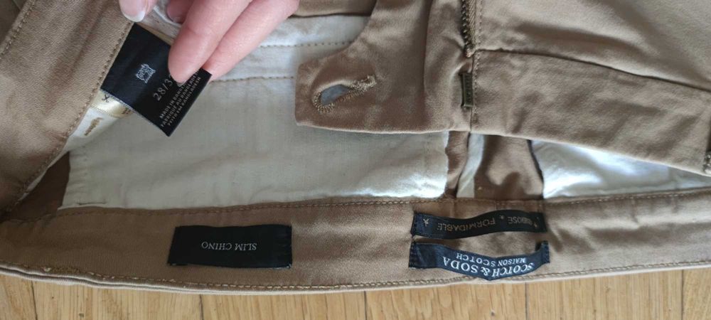 Штани Maison Scotch Slim Chino, розмір 28/33, бавовна